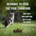 Rawz Natural Premium Canned Cat Wet Food Shredded -12 Pack Cans Variety Pack -4 Flavors with Yow Pet Lid- (Tuna & Salmon, Chicken & Liver, Tuna & Chicken, Chicken)- (3oz Cans)