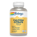 SOLARAY Calcium Citrate 1000 mg, 275 VegCaps | Bone & Teeth Support, Gentle Digestion Formula, 68 Servings, Vegan, Lab Verified