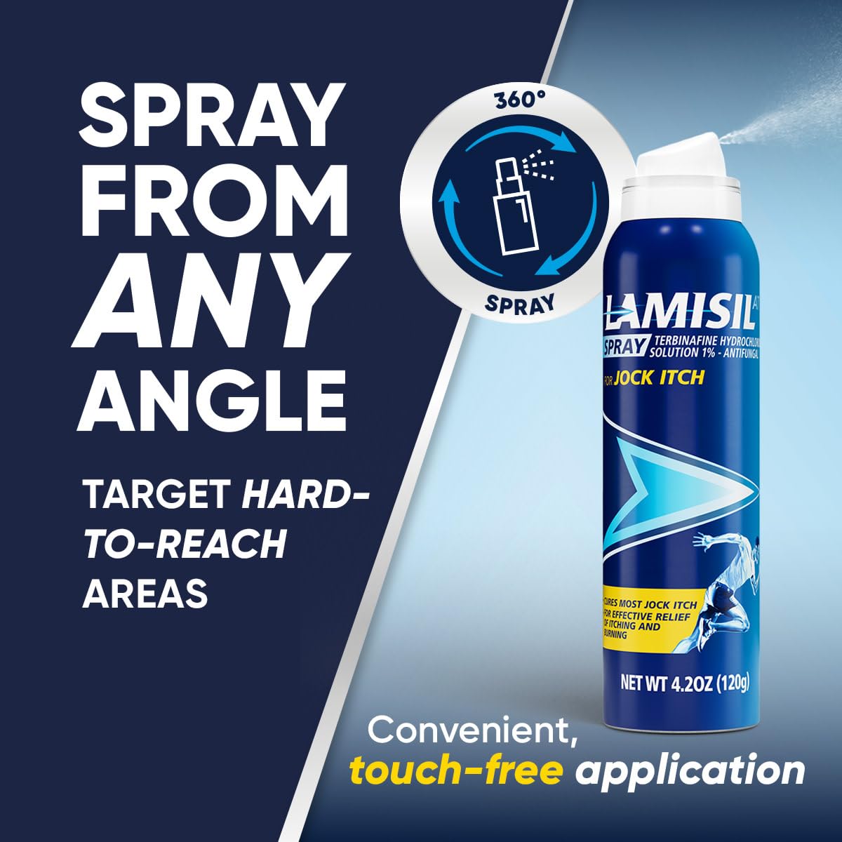 Lamisil Jock Itch Antifungal Spray, 1 Week Treatment Terbinafine, 4.2 Oz