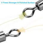 Siasky Fishing Swivels, 200pcs Barrel Swivels Fishing Stainless Steel Swivel Fishing for Saltwater Freshwater Fishing