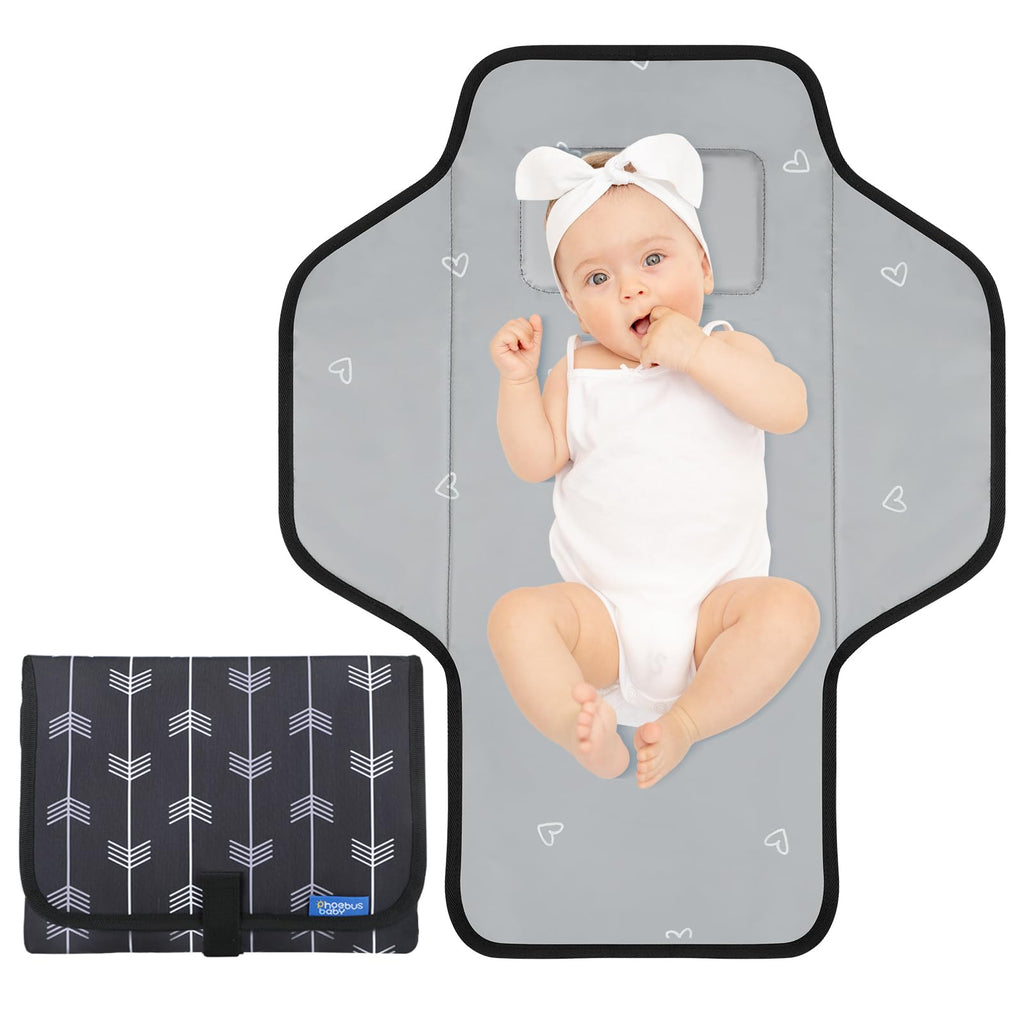 Buy now Baby Portable Changing Pad Travel - Waterproof Compact Diaper Changing Mat with Built-in Pillow - Lightweight & Foldable Changing Station, Newborn Shower Gifts at indiglob india