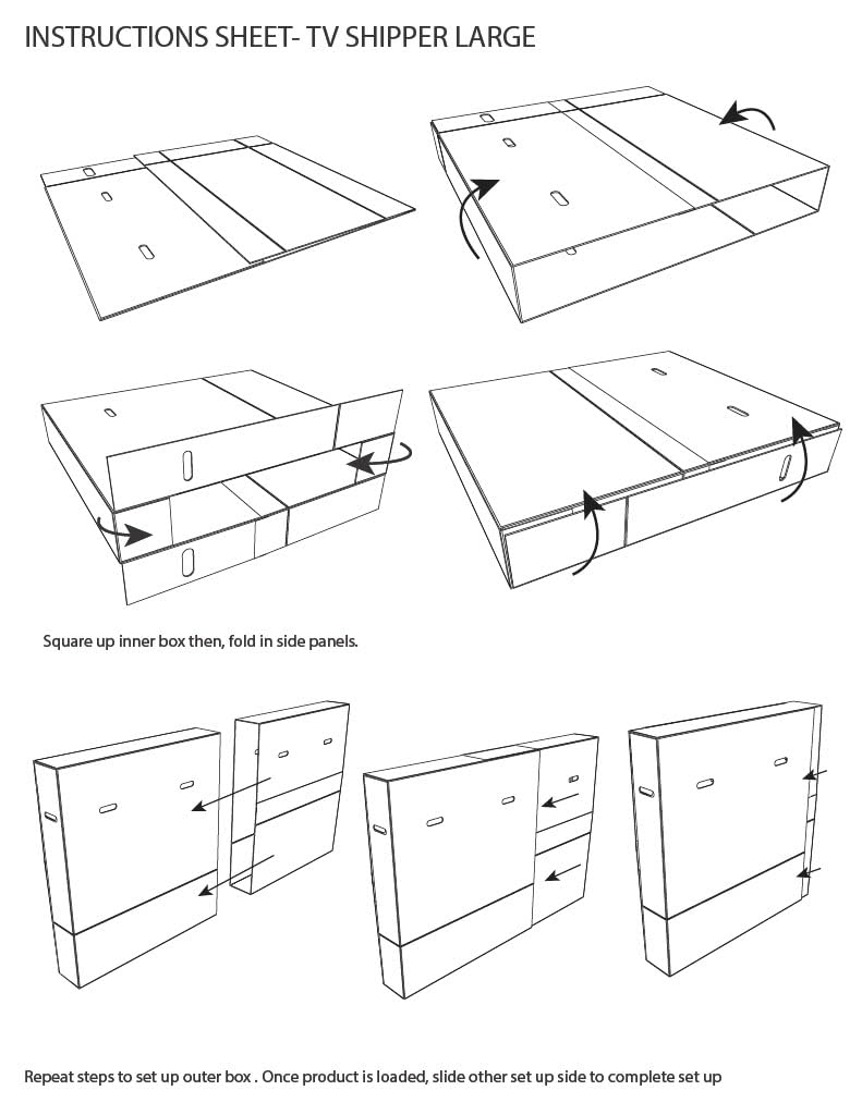 Moving Boxes Bundle TV Box (1-Pack), Adjustable Flat Screen TV Moving Boxes for Packing, Moving & Storage with Handles