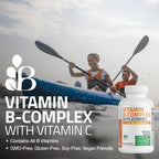 Bronson Vitamin B Complex with Vitamin C Vegetarian Capsules, 250 Count | Immune Health, Energy Support, Nervous System Support, Non-GMO, Soy-Free, Gluten-Free, Contains All B Vitamins