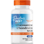 Doctor's BEST Glucosamine Chondroitin MSM - Joint Health Support Supplement for Women & Men, Nutritional Support for Joint Strength, Hair, Skin, & Nails, Gluten Free, Non GMO - 240 Capsules