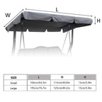 Buy now Swing Chair Canopy Replacement, 2 Seater Garden Seat Cover, Waterproof Windproof Anti-UV Heavy Duty Rip Proof Hammock Top Outdoor Furniture Covers (Grey, Small), Gray at indiglob india