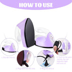 Mini Heat Press Small Iron Portable Heat Press Machine Mini Craft Iron with Charging Base Accessories for DIY T-Shirts, Shoes, Bag and Hats Heat Transfer Vinyl Projects (Light Purple)