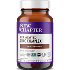 New Chapter Fermented Zinc Complex Supplement, 90 Count | ONE Daily for Immune Support and Skin Health, Mineral-Balancing Formula Rich in Copper, Easy to Swallow and Digest