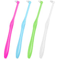 4 PCS End Tuft Toothbrush Adult, Single End Tuft Brush, Soft Orthodontic Toothbrushes for Braces, Small Soft Head for Tiny Hard-to-Reach Areas Detail Cleaning, Individually Wrapped