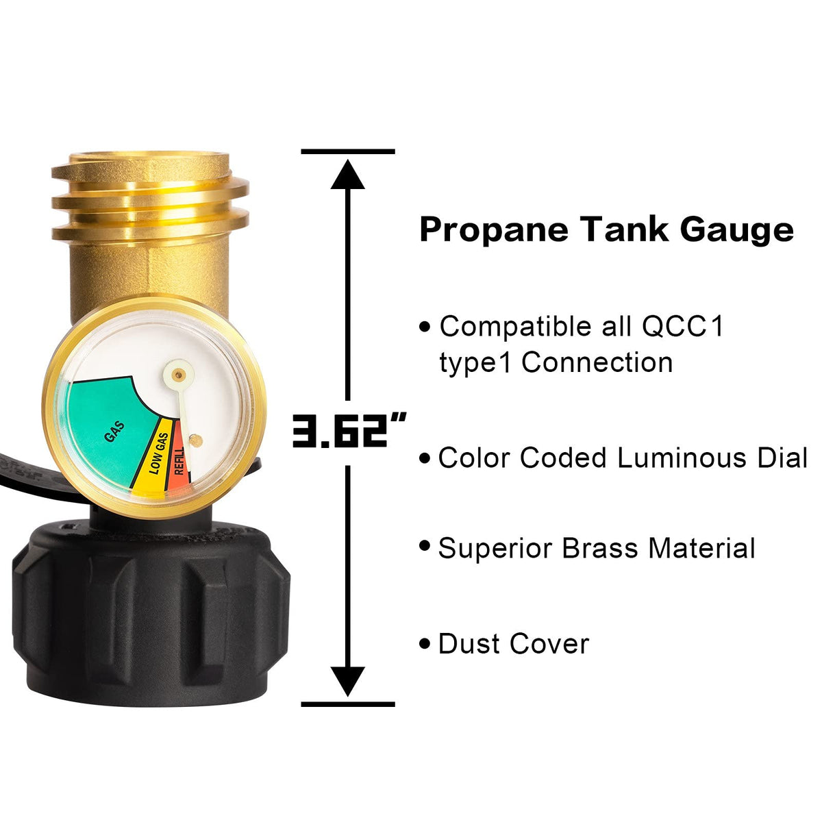Propane Tank Gauge Level Indicator Leak Detector for BBQ Gas Grill Type 1