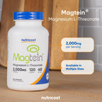 Nutricost Magnesium L-Threonate As Magtein 2000mg, 120 Capsules, GMO-Free | Gluten Free, Vegetarian Friendly