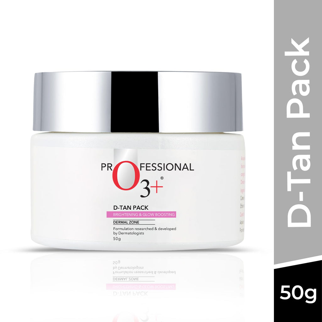 O3+ D-Tan Pack for Instant Skin Brightening and Lightening Benefits Infused with Mint and Eucalyptus Oil - Suitable for All Skin Types (50gm)