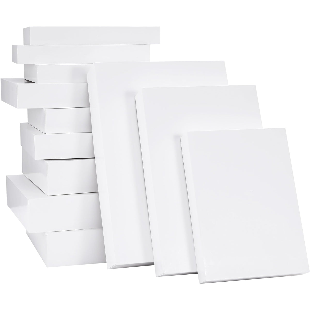 SUNCOLOR White Gift Boxes with Lids for Presents, 12 Pack Assorted