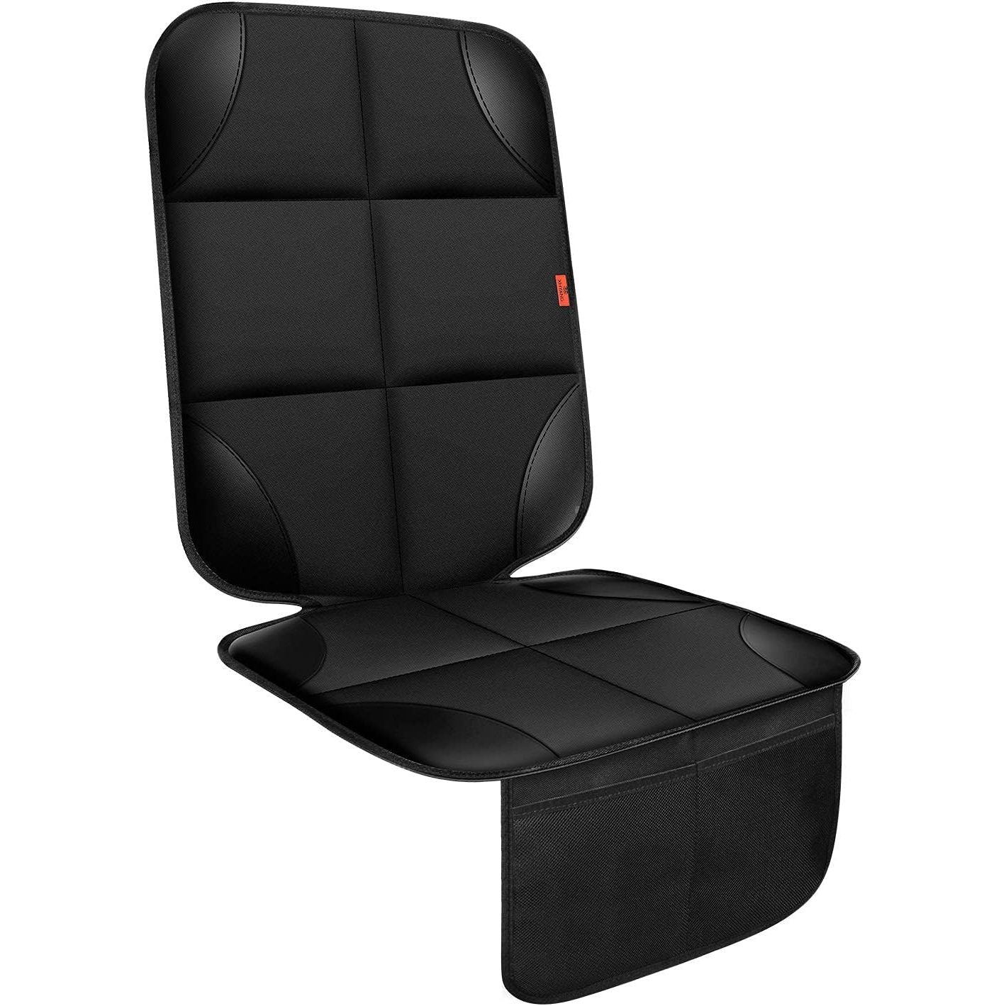 Buy now Car Seat Protector 1 Pack Car Seat Cushion Mat Thickest Padding,Waterproof 600D Fabric Car Seat Covers for Non-Slip Backing Mesh Pockets for Baby and Pet (Black, 1 Pack) at indiglob india