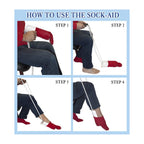 RMS Deluxe Sock Aid - Socks Helper with Foam Handles for Regular Socks