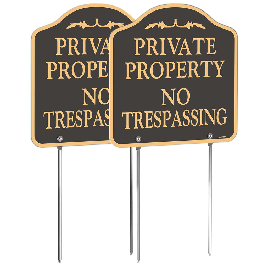2 Pack Large No Trespassing Signs Private Property