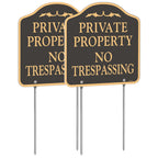 2 Pack Large No Trespassing Signs Private Property