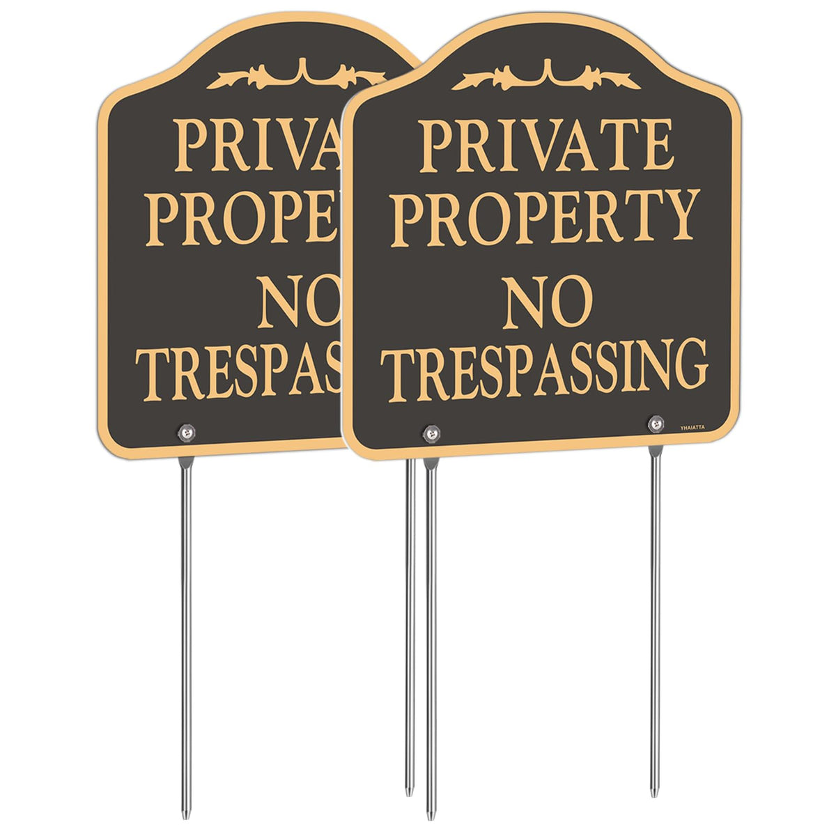 2 Pack Large No Trespassing Signs Private Property