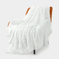 Buy now TOONOW Extra Soft Fuzzy Faux Fur Throw Blanket 50"x60", Reversible Lightweight Fluffy Cozy Plush Comfy Microfiber Fleece Decorative Shaggy Blanket for Couch Sofa Bed, Pure White 50"x60" Pure White at indiglob india