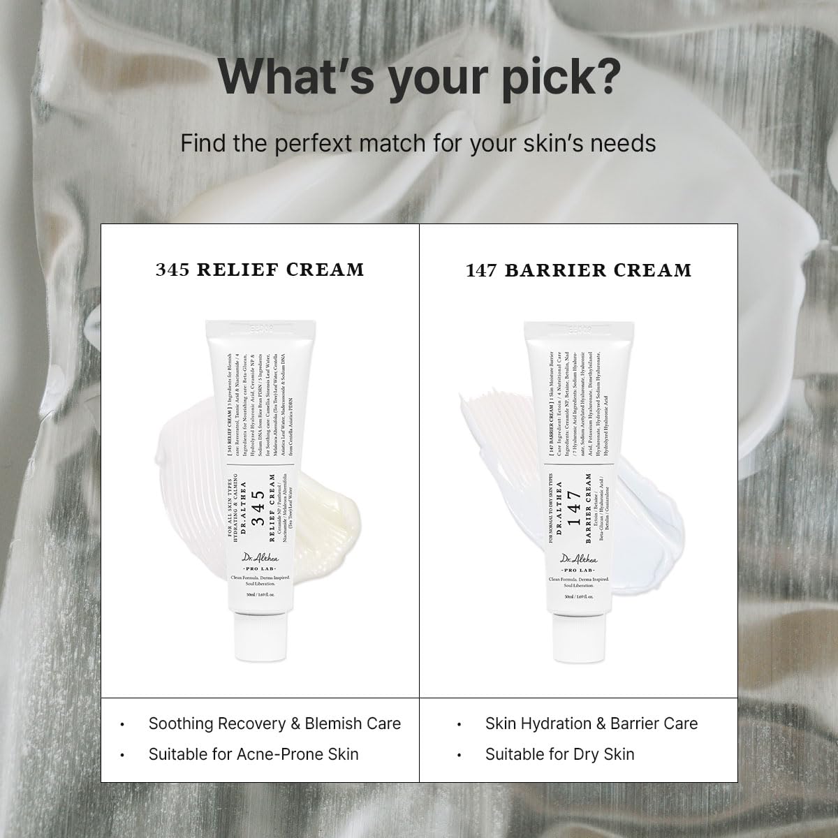 Dr.Althea 147 Barrier Cream, Korean Skin Care, 0.50 Fl Oz (Ver.2) | Deep Hydration, Daily Skin Care with Ceramides, NAD, Hyaluronic Acid, Ectoin, Vegan Face Moisturizer for All Skin Types