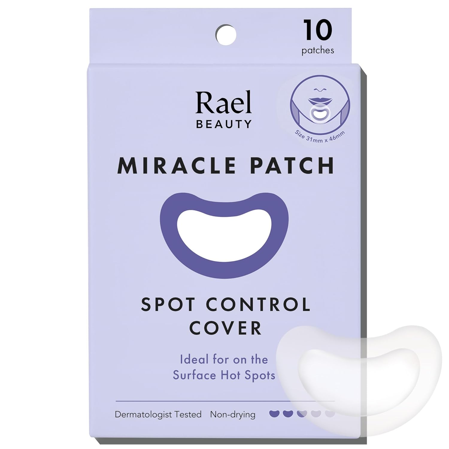 Buy now Rael Pimple Patches, Miracle Spot Control Cover - Hydrocolloid Acne Patch, Strips for Zits and Blemish, Korean Skin Care, Vegan, Cruelty Free (10 Count) 10 Count (Pack of 1) Spot Control at indiglob india