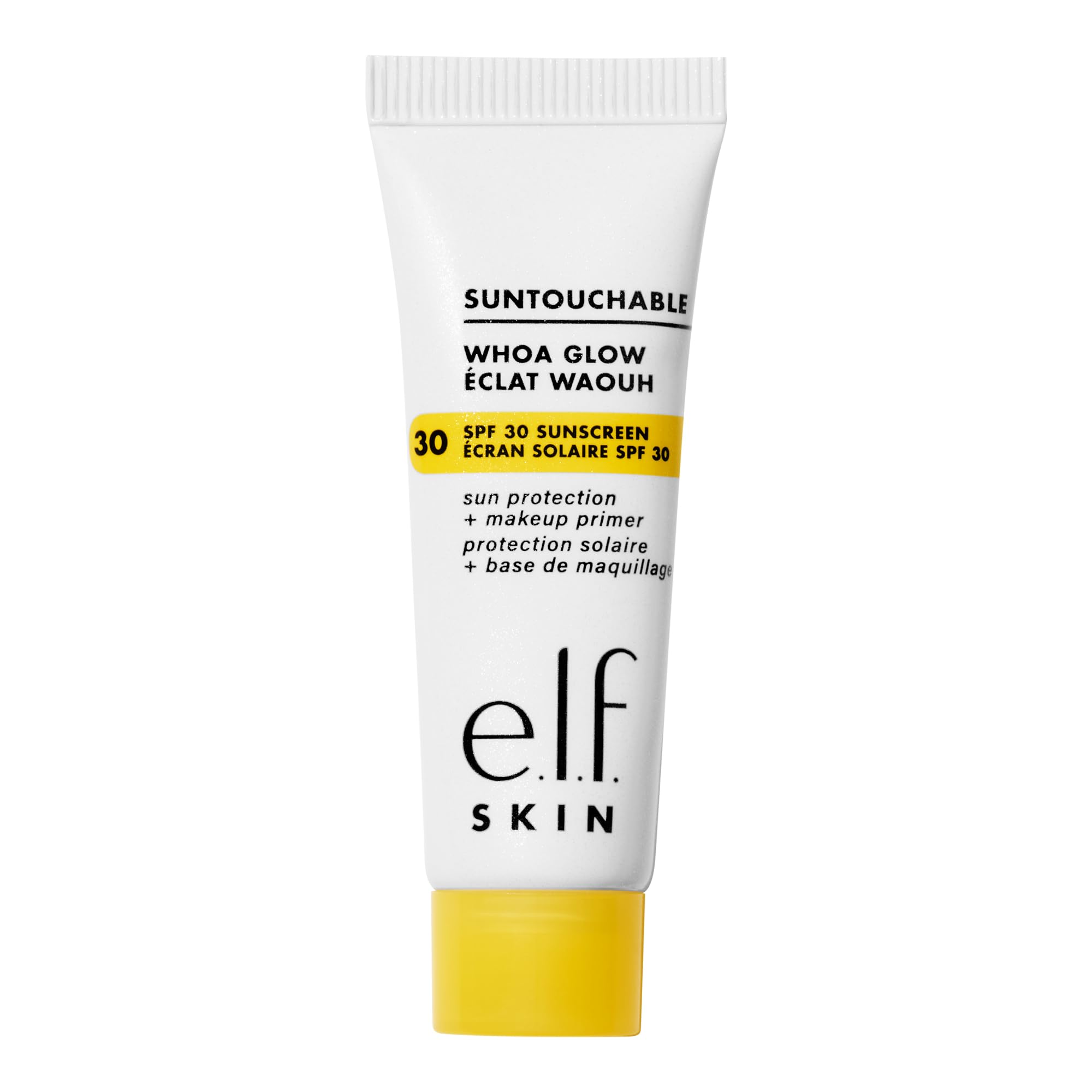 Buy now e.l.f. SKIN Suntouchable Whoa Glow SPF 30 Mini, Sunscreen & Makeup Primer For A Glowy Finish, Made With Hyaluronic Acid, Vegan & Cruelty-Free, Sunbeam at indiglob india