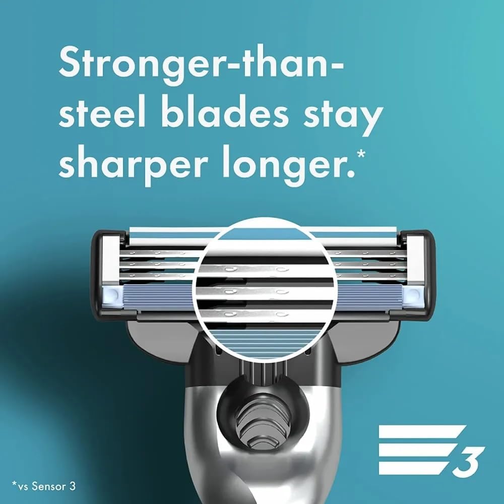 Buy now MACH 3 - Handle w/1 Cartridge & Turbo REFILLABLE Razor at indiglob india
