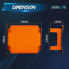 Buy now 2PCS Pod Light Covers Amber 3 Inch LED Light Bar Cover Amber LED Pods 3x3 Square Work Lights Cube Covers Ditch Pods PC Lens Cover at indiglob india