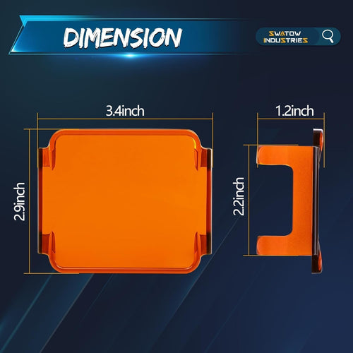 Buy now 2PCS Pod Light Covers Amber 3 Inch LED Light Bar Cover Amber LED Pods 3x3 Square Work Lights Cube Covers Ditch Pods PC Lens Cover at indiglob india