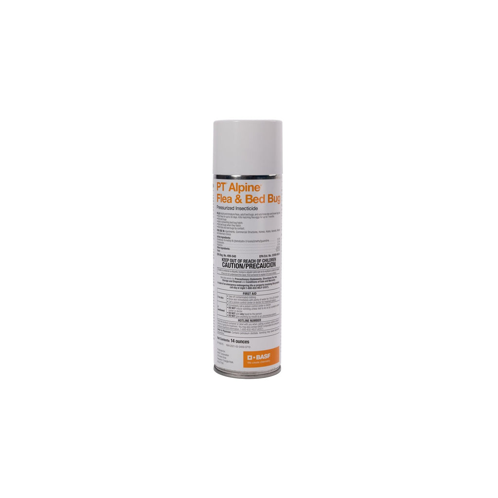 BASF PT Alpine Flea & Bed Bug Killer, Fast Acting Insecticide, Extended Long Lasting Pest Control Formula, Quick Dry, Non-staining, Ready to Use Spray Can 14 oz