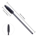100 Pcs Disposable Eyelash Brushes for Eye Lashes and Makeup (Black)
