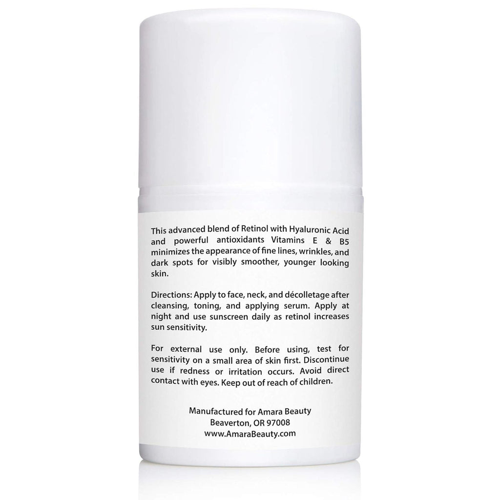 Buy now Retinol Cream for Face 2.5% with Hyaluronic Acid & Vitamins E & B5, 1.7 fl. oz. at indiglob india