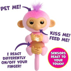 Buy now Fingerlings 2023 New Interactive Baby Monkey Reacts to Touch – 70+ Sounds & Reactions – Harmony (Pink) at indiglob india