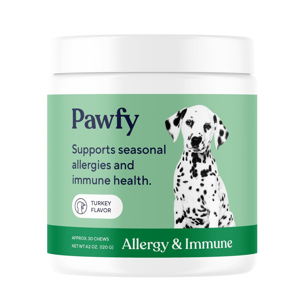 Pawfy Dog Allergy Chews for Itchy Skin & Paw Licking - Immune Support