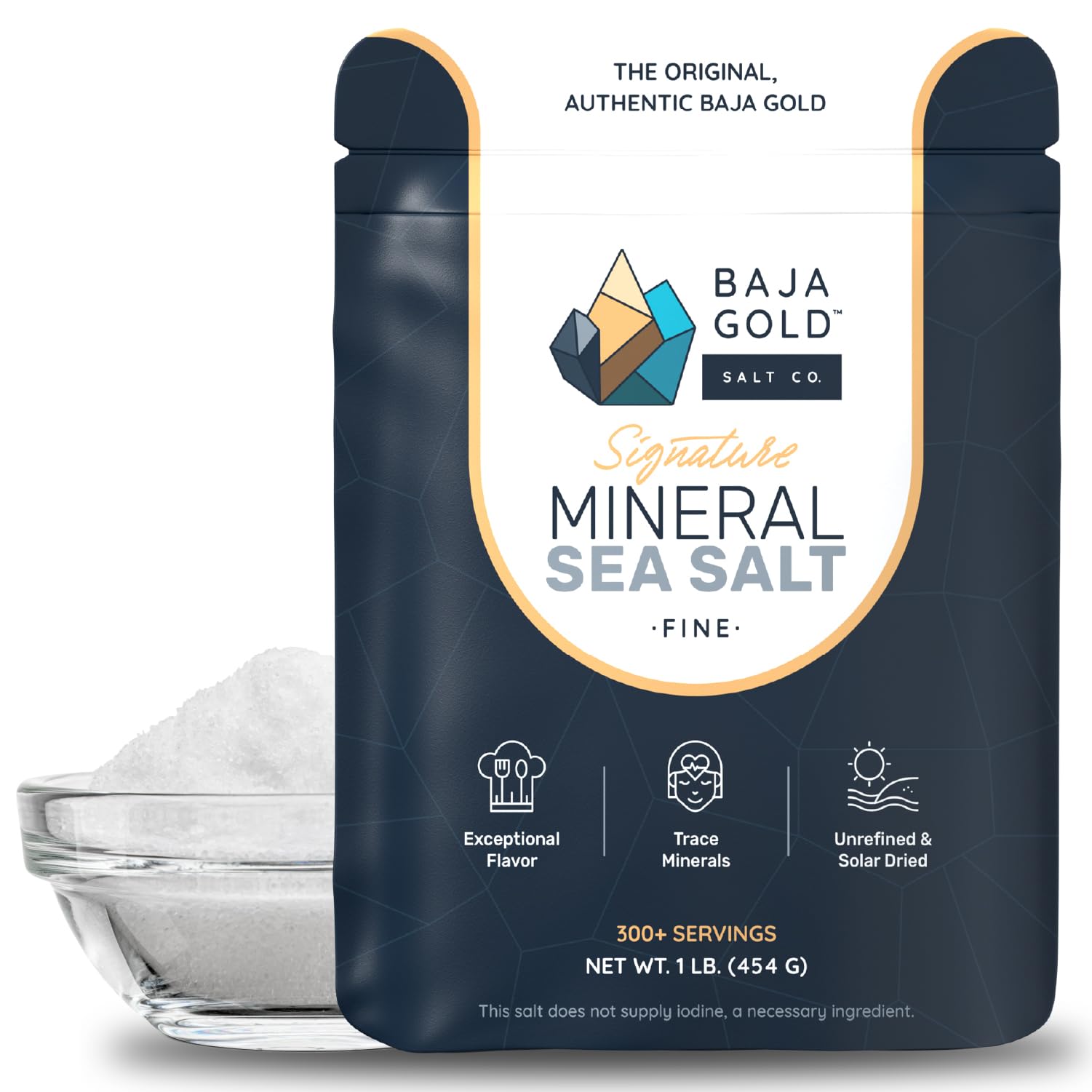 Buy now Baja Gold Mineral Sea Salt - Recommended by Gary Brecka - Fine Grind Salt for Cooking & Baking | Natural Baja Salt for Culinary Uses | Great for Finishing Dishes | 1 lb. Resealable Bag, 300+ Servings. 16 Ounce (Pack of 1) at indiglob india