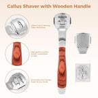 Foot File Foot Scrubber Pedicure - Callus Remover for Feet Easkep Professional Grater Rasp Foot Scraper Corns Callous Removers Cracked Dead Skin Remover for Dry and Wet Feet (Golden Set)