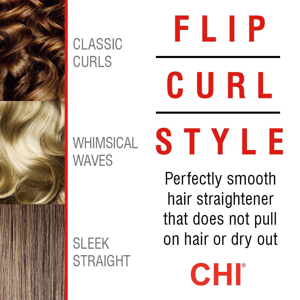 CHI Original 1" Ceramic Hair Straightener Flat Iron for Styling, Advanced Ceramic Technology for Frizz-Free Smooth Shine, Floating Plates for Easy Glide, Analog On/Off Switch, Salon-Quality Results
