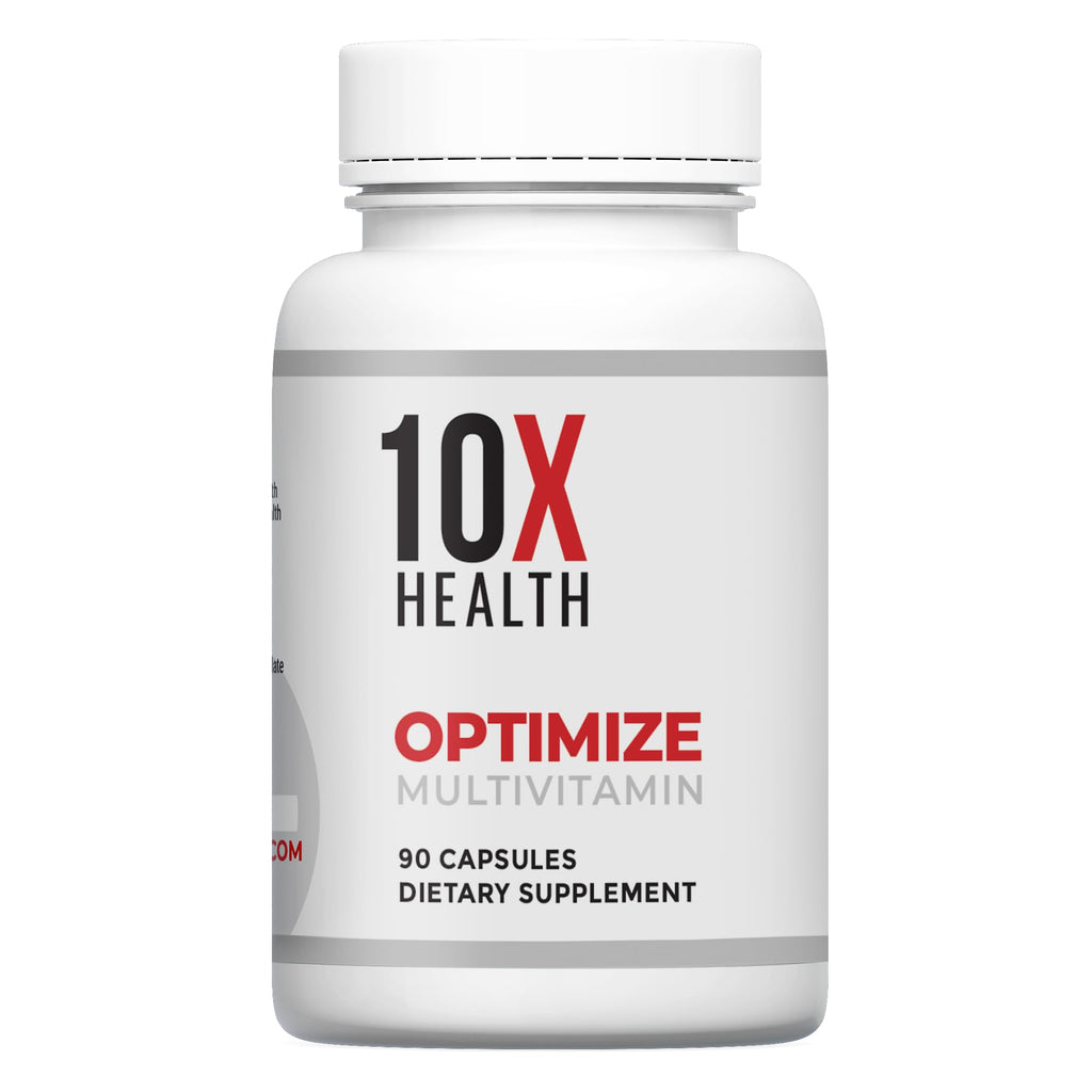 10X Health Methylated Multivitamin - 90 Capsules | Mthfr Supplement: 34-in-1 Formula, 800mcg B12, 5-MTHF & NAC, Methyl B Complex, Non-GMO