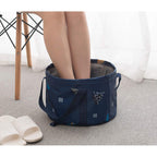 Buy now 14L Collapsible Foot Soaking Bath Basin Bag with Handles for Kids, Portable Pedicure Feet Spa Bucket Tub for Travel Camping at indiglob india