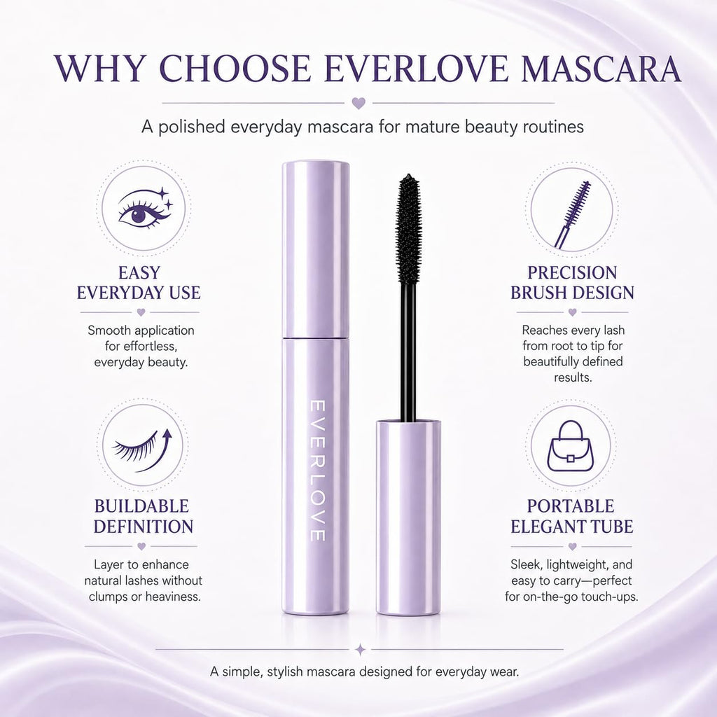 Everlove Mascara，Everlove Mascara for Older Women，Smooth Brush Application