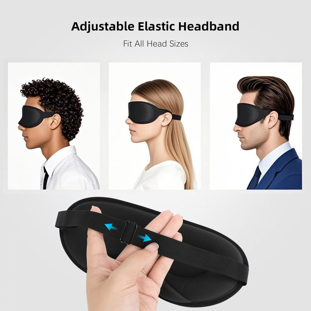 3D Eye Sleep Mask for Side Sleeper,Zero‑Pressure Light‑Blocking Blindfold