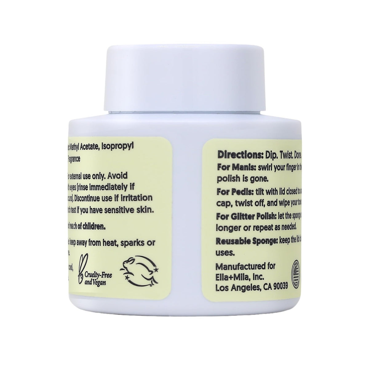 ella+mila Clean Break Non-Acetone Remover Pot with Sponge - Travel Size