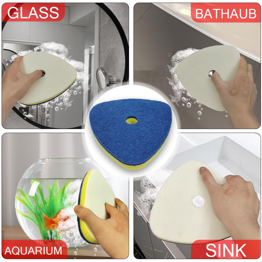 Spin Mop Replacement Head Compatible with O Cedar EasyWring 1 Tank,Scrubber Heads,Scrub Brush Attachment for Bathroom,Kitchen and Various of Hard Floors