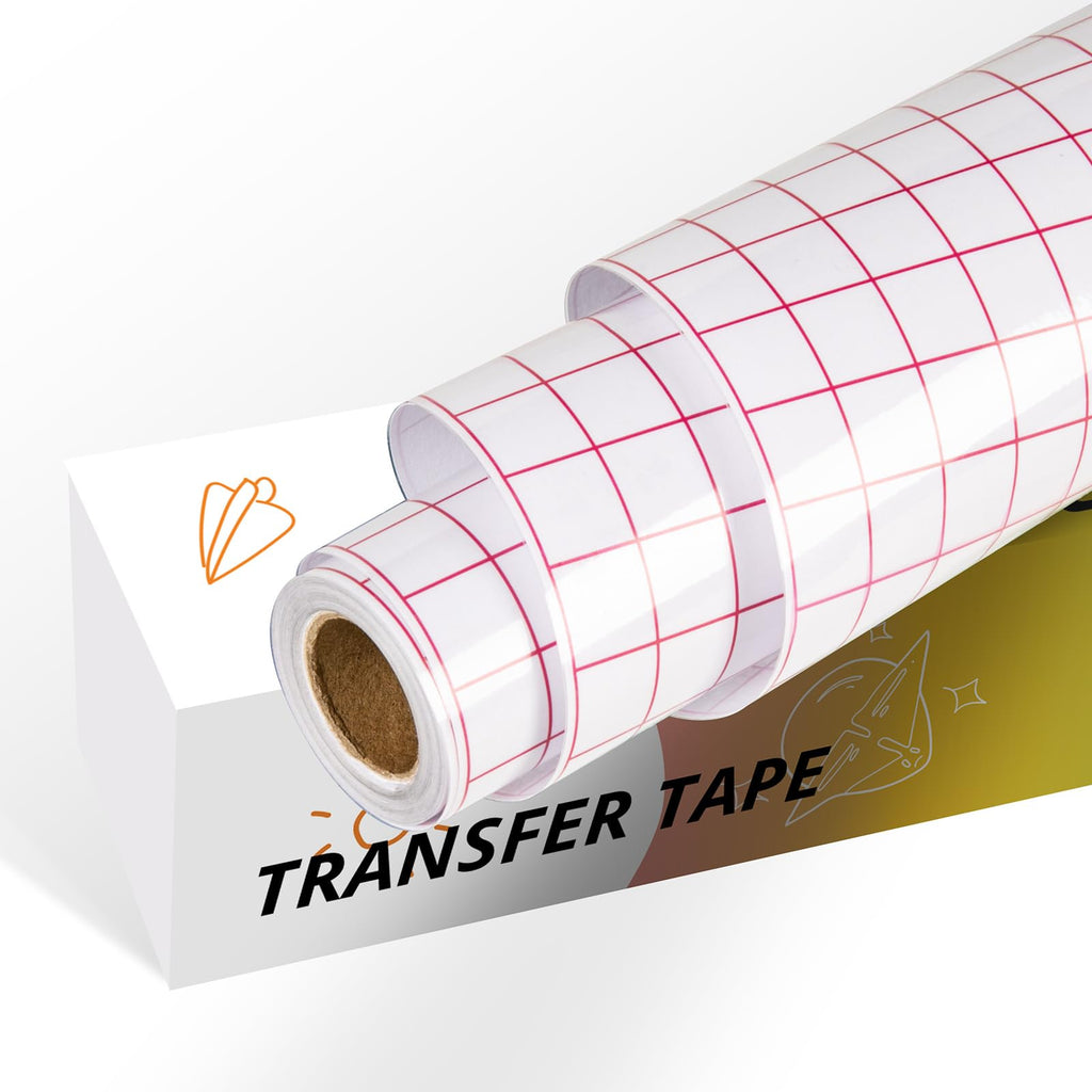 Buy now YRYM HT Clear Vinyl Transfer Paper Tape Roll-12 x 50 FT w/Alignment Grid Application Tape for Silhouette Cameo, Adhesive Vinyl for Decals, Signs, Windows, Stickers 12 x 12 FT at indiglob india