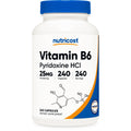 Nutricost Vitamin B6 (Pyridoxine HCl) 25mg, 240 Capsules, Gluten Free