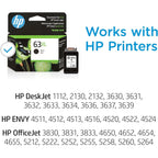 HP 63XL Blk/63 CMY Original Ink Bundle for DeskJet 2100/3600 Envy 4500/5000