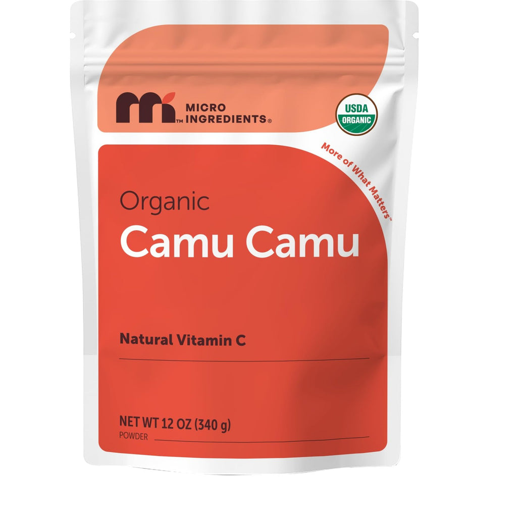 Micro Ingredients Organic Camu Camu Powder, 12 oz | Freshly Harvested Berry | Source of Naturally Occurring Vitamin C | Non-GMO, Vegan Friendly