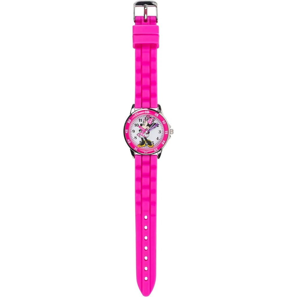 Buy now Minnie Mouse Time Teacher Watch for Girls - Analog Time Learning with Easy-to-Read Numbers and Comfortable Silicone Band at indiglob india