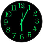 Buy now JoFomp Glow in The Dark Clock, 12 Inch Modern Silent Non Ticking Wall Clocks Battery Operated, Night Light Wall Clock for Living Room Decor, Wall Clock Decorative for Kitchen Bedroom (Green) at indiglob india