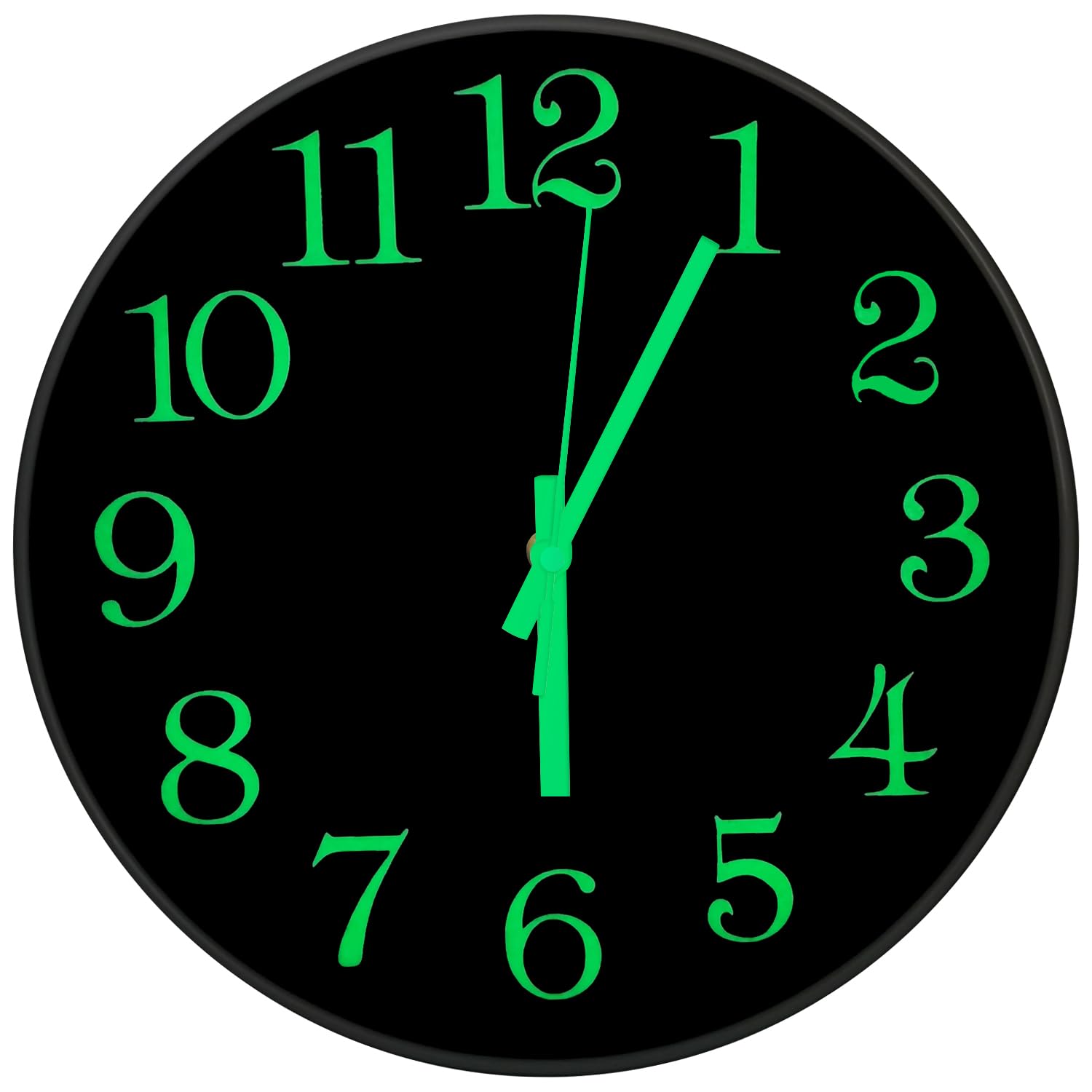 Buy now JoFomp Glow in The Dark Clock, 12 Inch Modern Silent Non Ticking Wall Clocks Battery Operated, Night Light Wall Clock for Living Room Decor, Wall Clock Decorative for Kitchen Bedroom (Green) Black（style 2） 12 Inch at indiglob india