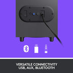 Buy now Logitech Z407 Bluetooth Computer Speakers with Subwoofer and Wireless Control, Immersive Sound, Premium Audio with Multiple Inputs, USB Speakers at indiglob india